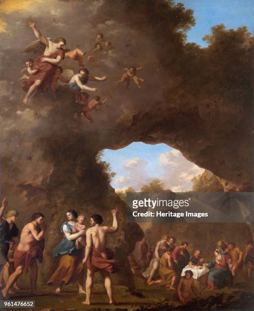 The Angels guiding the Shepherds to the Nativity', 17th Century. Painting in Apsley House, London. Part of the Spanish Royal Collection captured at...
