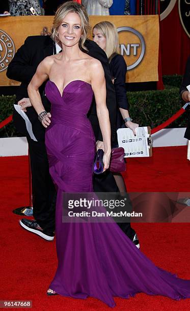 Actress Jessalyn Gilsig arrives at the 16th Annual Screen Actors Guild Awards held at the Shrine Auditorium on January 23, 2010 in Los Angeles,...