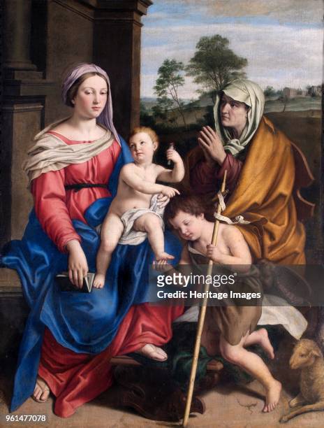 The Virgin and Child with St Elizabeth and the Infant St John', 17th century. Painting in Apsley House, London, from the Spanish Royal Collection...