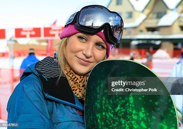 Personality Stephanie Pratt attends Oakley "Learn To Ride" Snowboard fueled by Muscle Milke on January 24, 2010 in Park City, Utah.