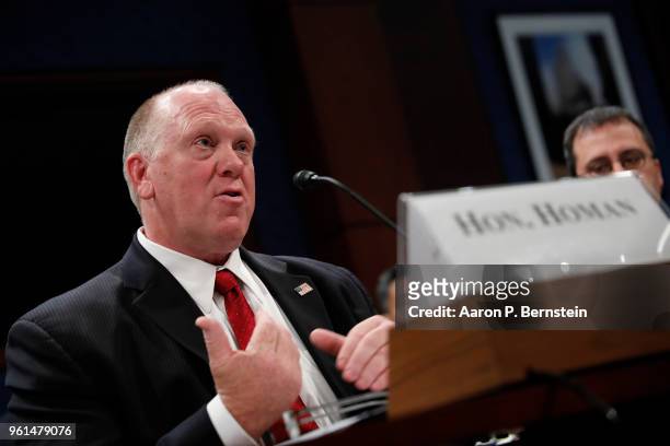 Thomas Homan, acting director of U.S. Immigration and Customs Enforcement, testifies before the House Homeland Security Committee's Border and Marine...
