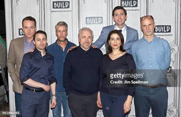 Actors Matthew Macfadyen, Kieran Culkin, Alan Ruck, Brian Cox, Hiam Abbass, Nicholas Braun and writer/director Jesse Armstrong attend the Build...