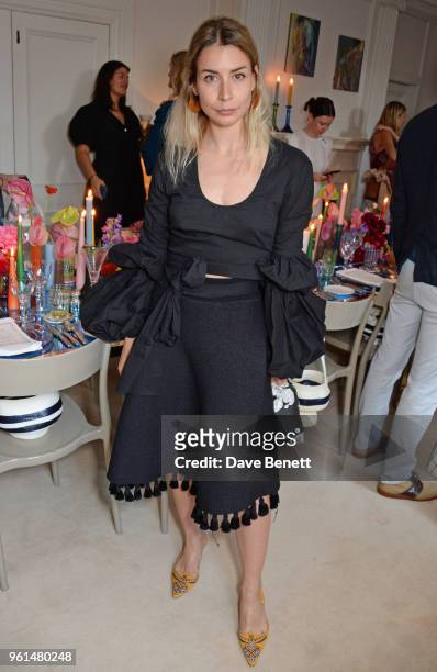 Irina Lakicevic attends the NET-A-PORTER dinner, hosted by Alison Loehnis, to celebrate the launch of Rosie Assoulin's exclusive collection, on May...