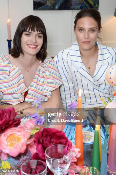 Sam Rollinson and Charlotte Wiggins attend the NET-A-PORTER dinner, hosted by Alison Loehnis, to celebrate the launch of Rosie Assoulin's exclusive...