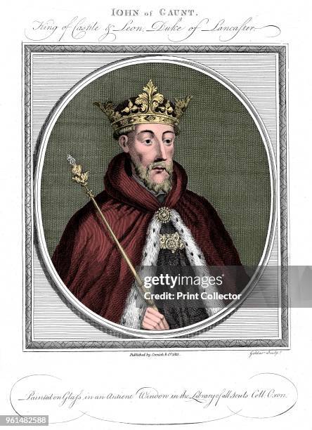 John of Gaunt, Duke of Lancaster . Fourth son of Edward II of England, father of Henry IV. Shakespeare's Time-honoured Lancaster. Engraving from...