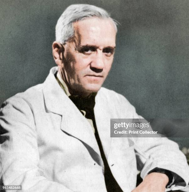 Alexander Fleming, Scottish bacteriologist, circa 1930s. Fleming discovered the first antibiotic drug, penicillin, in 1928. He shared the Nobel prize...