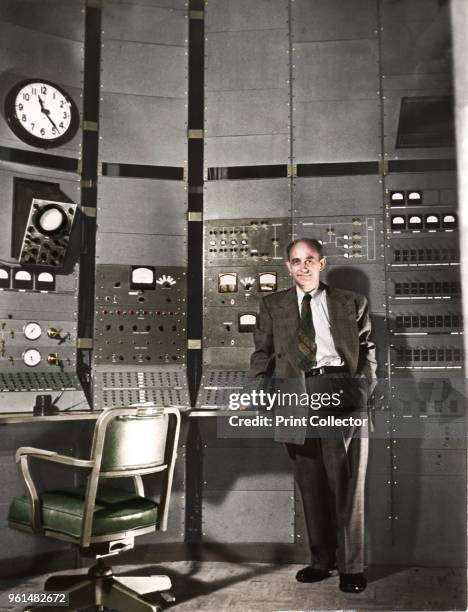 Enrico Fermi, Italian-born American nuclear physicist, circa 1942. Fermi constructed the first working nuclear reactor, in a squash court at the...