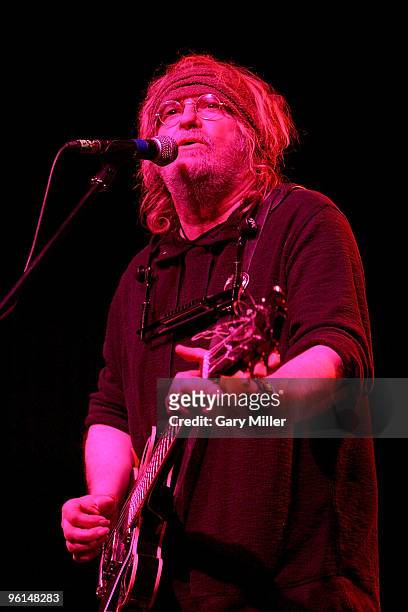 Ray Wylie Hubbard performs during the "Help Us Help Haiti Benefit Concert" at the Austin Music Hall on January 24, 2010 in Austin, Texas.