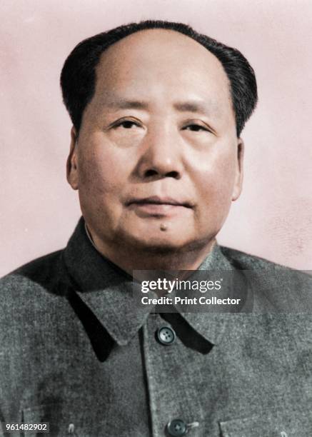 Mao Zedong, Chinese Communist revolutionary and leader, circa 1950s. The son of a peasant farmer, Mao Zedong led the Red Army which undertook the...