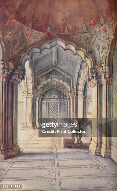 Delhi. Opposite the Royal Baths stands the Moti Masjid, or Pearl Mosque, built A.D. 1659 by Aurungzebe, the great Mogul Emperor', circa 1930s. From...