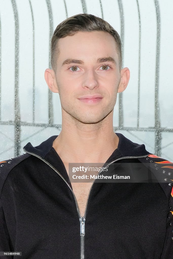 Adam Rippon & Jenna Johnson Visit Empire State Building To Celebrate DWTS Finale
