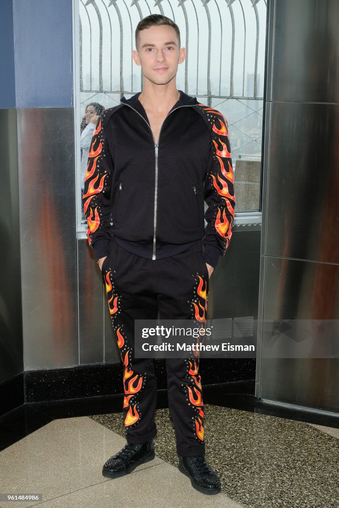 Adam Rippon & Jenna Johnson Visit Empire State Building To Celebrate DWTS Finale
