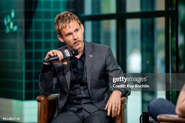 Dominic Monaghan discusses "100 Code" with the Build Series at Build Studio on May 22, 2018 in New York City.