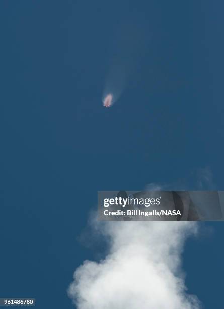 In this handout image provided by NASA, The NASA/German Research Centre for Geosciences GRACE Follow-On spacecraft launch onboard a SpaceX Falcon 9...