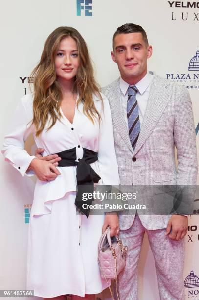 Croatian football player of Real Madrid Mateo Kovacic and wife Izabela Andrijanic attend the 'Hombre De Fe' premiere at Yelmo cinema on May 22, 2018...