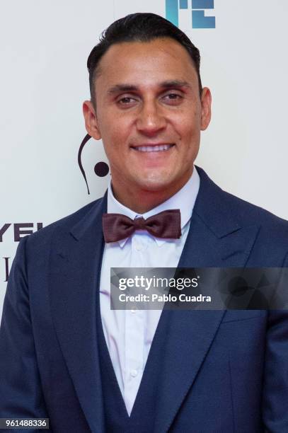 Goalkeeper of Real Madrid Keylor Navas attends the 'Hombre De Fe' premiere at Yelmo cinema on May 22, 2018 in San Sebastian de los Reyes, Spain.