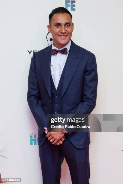 Goalkeeper of Real Madrid Keylor Navas attends the 'Hombre De Fe' premiere at Yelmo cinema on May 22, 2018 in San Sebastian de los Reyes, Spain.