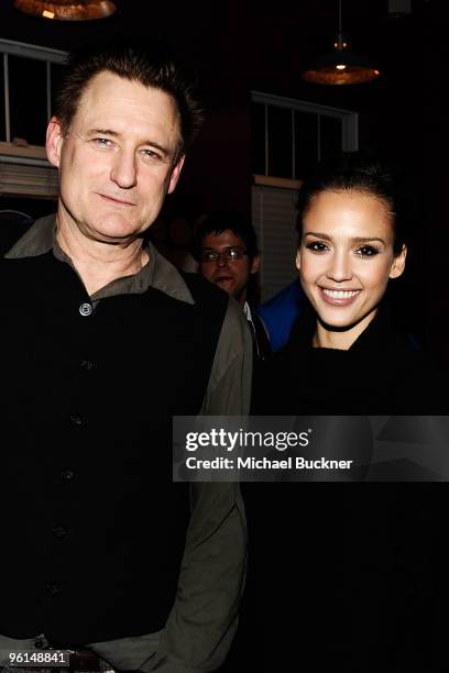 Actor Bill Pullman and actress Jessica Alba attend "The Killer Inside Me" dinner at the MySpace Cafe on January 24, 2010 in Park City, Utah.