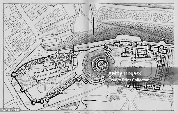 Plan of the Castle', 1895. From The Governor's Guide to Windsor Castle, by the Most Noble The Marquis of Lorne, K.T. [Cassell and Company, Limited,...