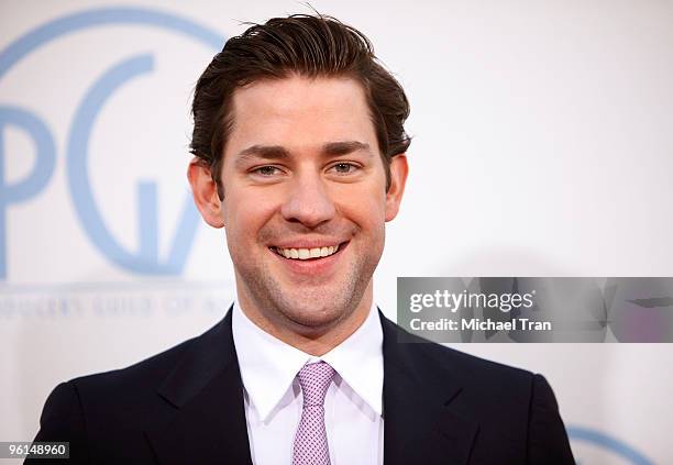 John Krasinsk arrives to the 21st Annual PGA Awards held at the Hollywood Palladium on January 24, 2010 in Hollywood, California.