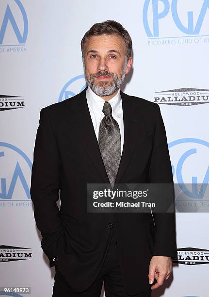 Christoph Waltz arrives to the 21st Annual PGA Awards held at the Hollywood Palladium on January 24, 2010 in Hollywood, California.