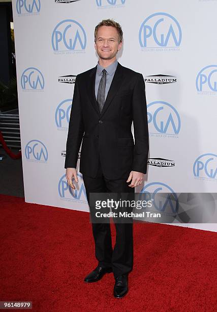 Neil Patrick Harris arrives to the 21st Annual PGA Awards held at the Hollywood Palladium on January 24, 2010 in Hollywood, California.