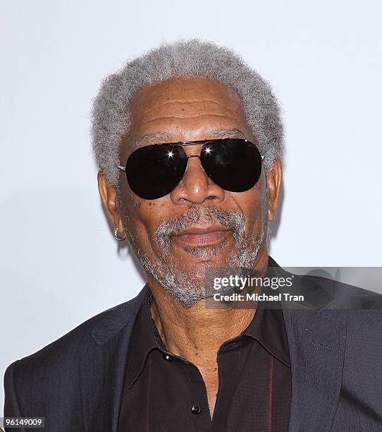 Morgan Freeman arrives to the 21st Annual PGA Awards held at the Hollywood Palladium on January 24, 2010 in Hollywood, California.