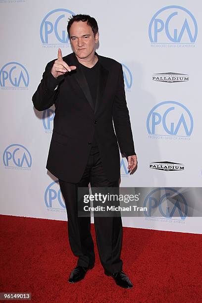 Quentin Tarantino arrives to the 21st Annual PGA Awards held at the Hollywood Palladium on January 24, 2010 in Hollywood, California.