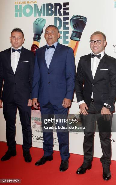 Freddy Navas attends the 'Hombre de Fe' premiere at Luxury cinema on May 22, 2018 in San Sebastian de los Reyes, Spain.