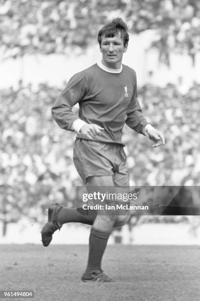 Tommy Smith playing for Liverpool FC against Tottenham Hotspur, in the Football League division 1, at White Hart Lane London on 16th August 1969.