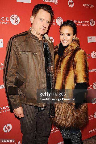Actor Bill Pullman and actress Jessica Alba attend "The Killer Inside Me" premiere during the 2010 Sundance Film Festival at Eccles Center Theatre on...