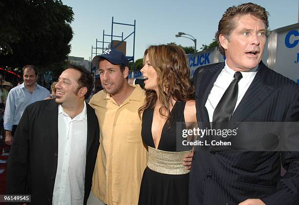 Frank Coraci, director, Adam Sandler, Kate Beckinsale and David Hasselhoff