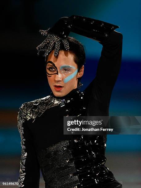 Johnny Weir skates during the exhibition gala at the US Figure Skating Championships at Spokane Arena on January 24, 2010 in Spokane, Washington.