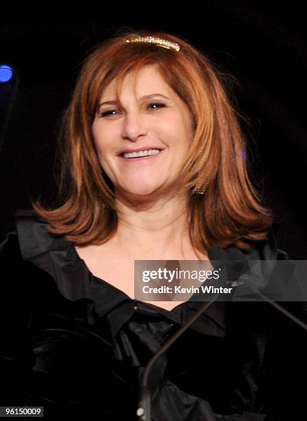 Honoree Amy Pascal speaks onstage 2010 Producers Guild Awards held at Hollywood Palladium on January 24, 2010 in Hollywood, California.