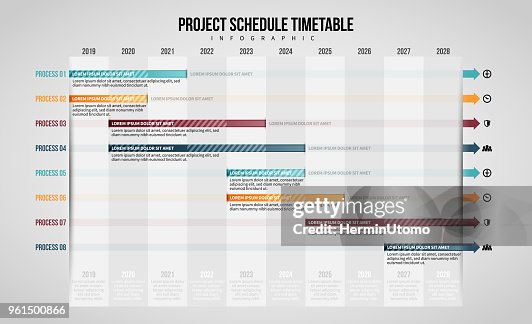 Project Schedule Timetable Infographic High-Res Vector Graphic - Getty ...