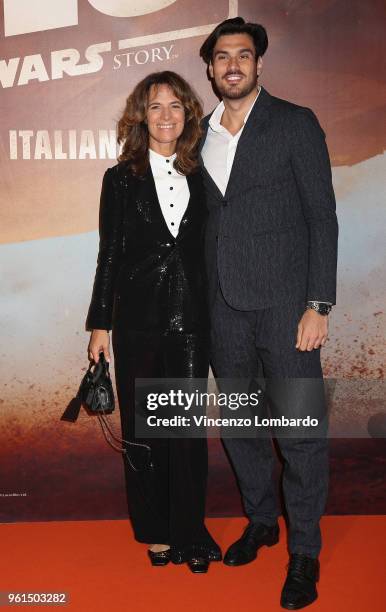 Roberta Armani and Roberto Vicini attend a photocall for "Solo: A Star Wars Story" on May 22, 2018 in Milan, Italy.