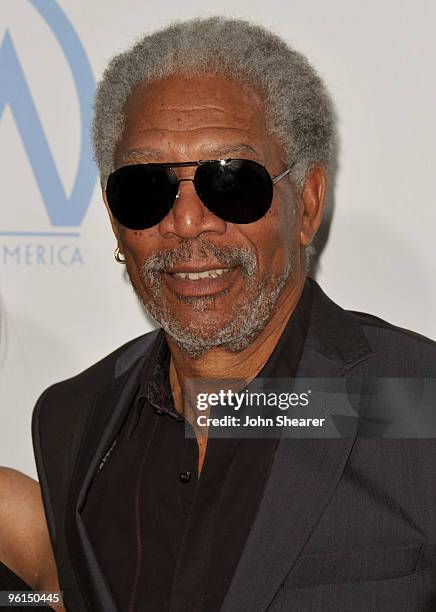 Actor Morgan Freeman arrives at the 2010 Producers Guild Awards held at Hollywood Palladium on January 24, 2010 in Hollywood, California.