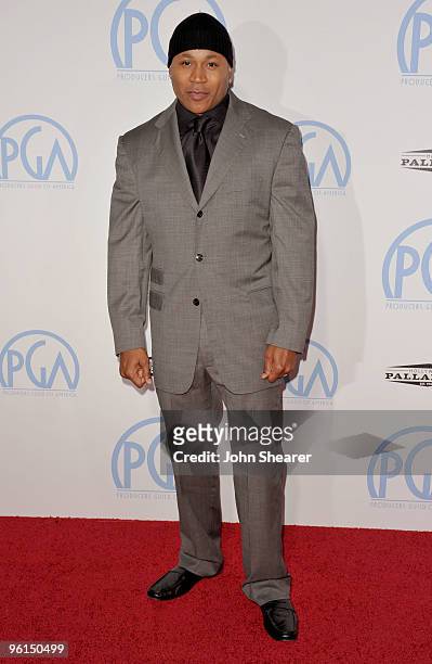 Rapper LL Cool J arrives at the 2010 Producers Guild Awards held at Hollywood Palladium on January 24, 2010 in Hollywood, California.