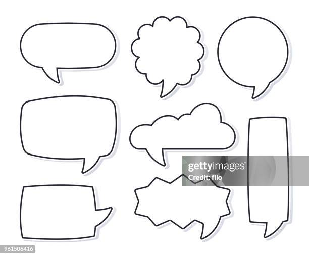 speech bubbles - online chat ballon stock illustrations