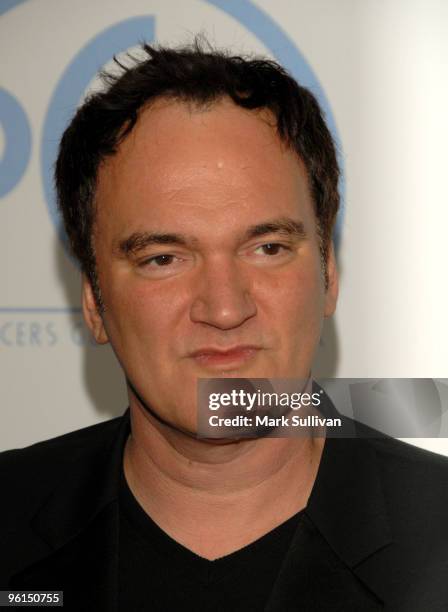 Director Quentin Tarantino arrives for the 21st Annual PGA Awards at the Hollywood Palladium on January 24, 2010 in Hollywood, California.