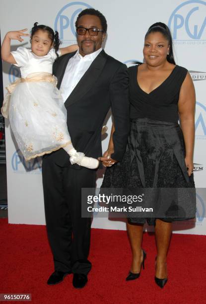 Actress Quishay Powell, producer/director Lee Daniels and actress Mo'Nique arrive for the 21st Annual PGA Awards at the Hollywood Palladium on...