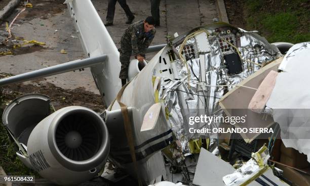 The aircraft that went off the runway and collapsed over a busy boulevard while landing at Toncontin International airport in Tegucigalpa on May 22,...