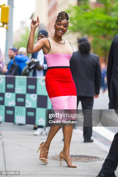 Franchesca Ramsey is seen in NoHo on May 22, 2018 in New York City.