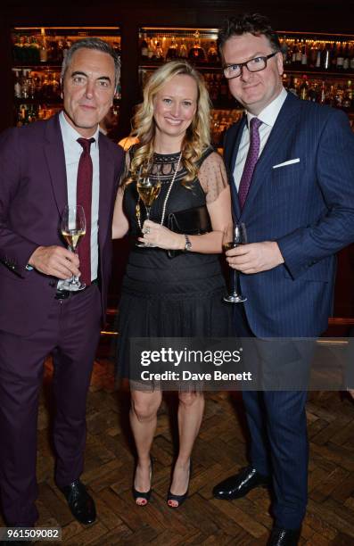 James Nesbitt, producer Jennifer Cooke and Ewan Venters attend a VIP after party at Rosewood London celebrating the UK Premiere of "Always At The...