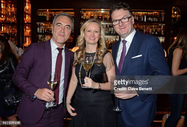 James Nesbitt, producer Jennifer Cooke and Ewan Venters attend a VIP after party at Rosewood London celebrating the UK Premiere of "Always At The...