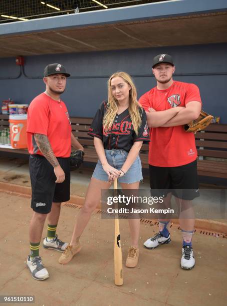 Brandi Cyrus visits First Tennessee Park on May 22, 2018 in Nashville, Tennessee.