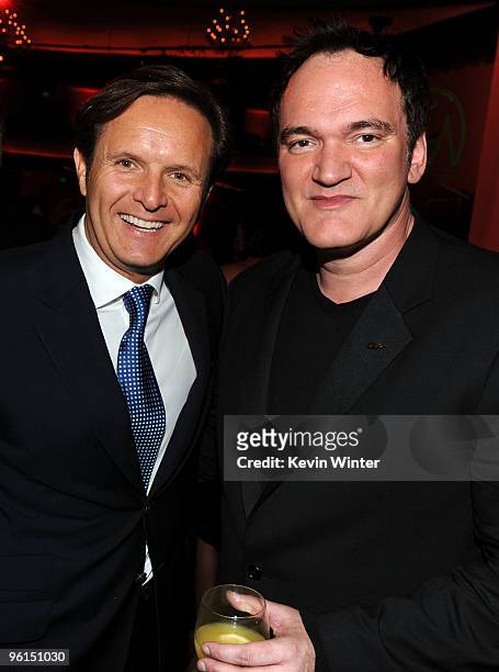 Producer Mark Burnett and director Quentin Tarantino attend the 2010 Producers Guild Awards held at Hollywood Palladium on January 24, 2010 in...