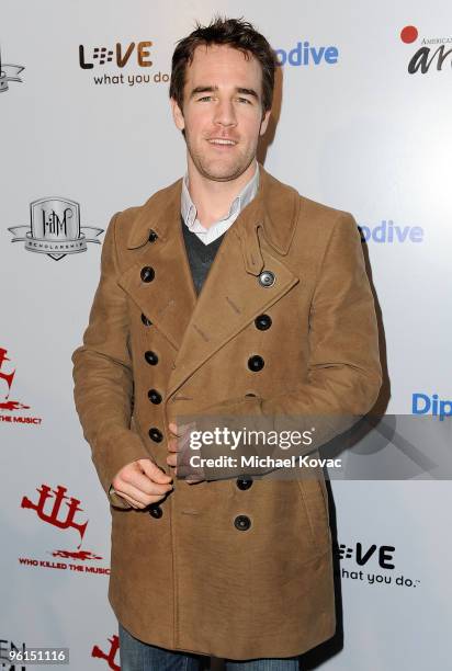 Actor James Van Der Beek attends the "Who Killed The Music?" Art Exhibit at Target Terrace Lounge on January 24, 2010 in Los Angeles, California.