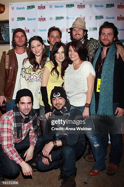 Directing team The Butcher Brothers, Phil Flores and Mitchell Altieri and the cast attend "The Violent Kind" party hosted by Gersh Agency at The Spur...