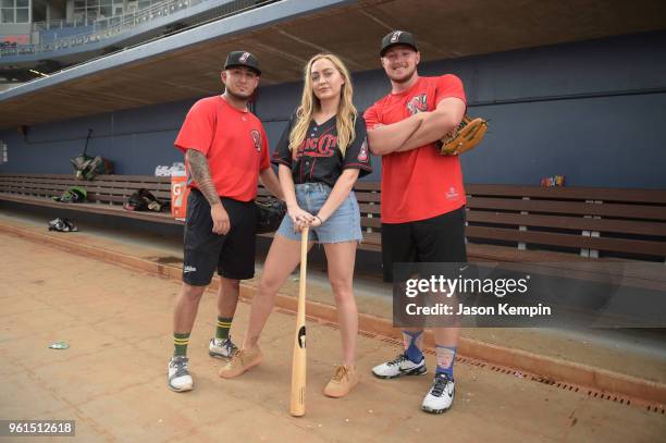 Brandi Cyrus visits First Tennessee Park on May 22, 2018 in Nashville, Tennessee.